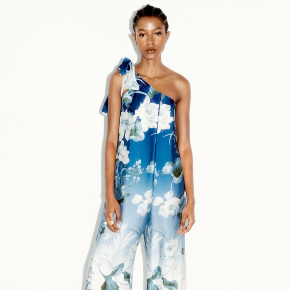 Zara | ASYMMETRICAL PRINT JUMPSUIT